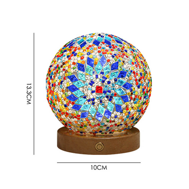 Lighteme Kreative wiederaufladbare Tischlampe aus Glas im Bohème-Stil