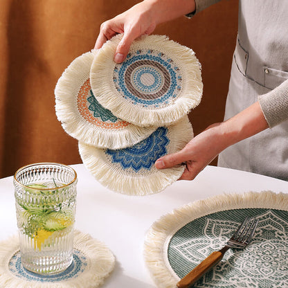 Sets de table Lighteme Boho à pompons