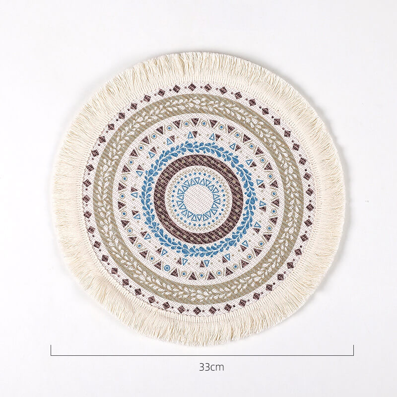 Sets de table Lighteme Boho à pompons