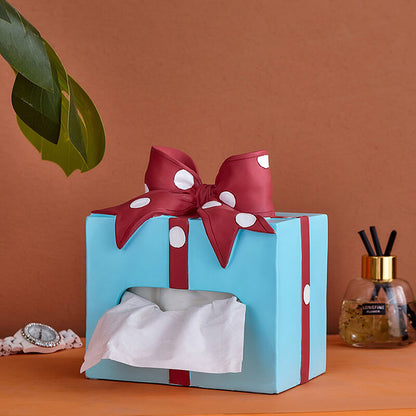 Lighteme Taschentuch-Aufbewahrungsbox mit Schleife und Punkten