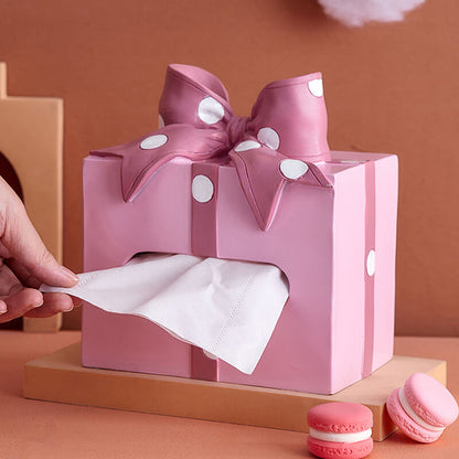 Lighteme Taschentuch-Aufbewahrungsbox mit Schleife und Punkten