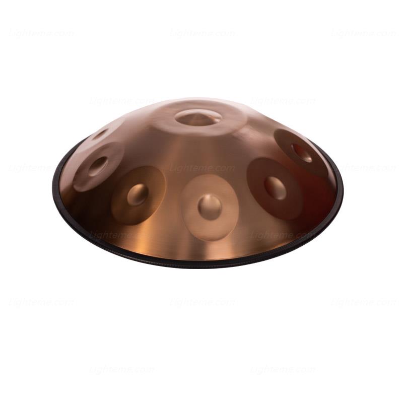 Lighteme Handmade HandPan Drum D Minor Amara Scale 22 Inch 9 Notes High-end Stainless Steel, Available in 432 Hz and 440 Hz