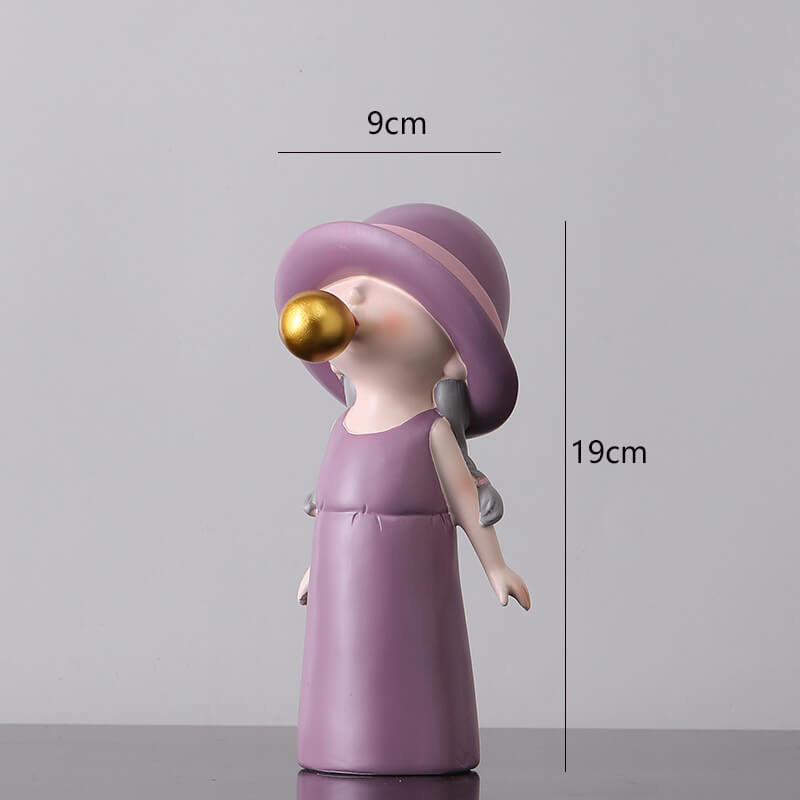 Lighteme Seifenblasen blasendes Mädchen, Harzornament