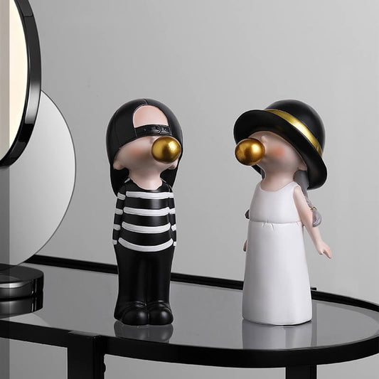 Lighteme Seifenblasen blasendes Mädchen, Harzornament