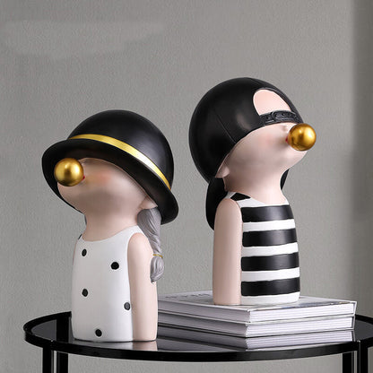 Lighteme Seifenblasen blasendes Mädchen, Harzornament