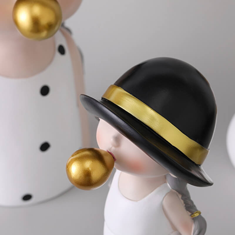 Lighteme Seifenblasen blasendes Mädchen, Harzornament