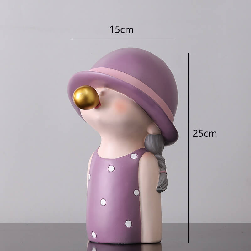 Lighteme Seifenblasen blasendes Mädchen, Harzornament