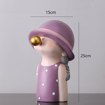 Lighteme Seifenblasen blasendes Mädchen, Harzornament