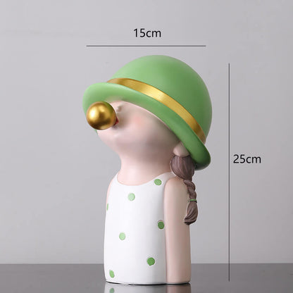 Lighteme Seifenblasen blasendes Mädchen, Harzornament