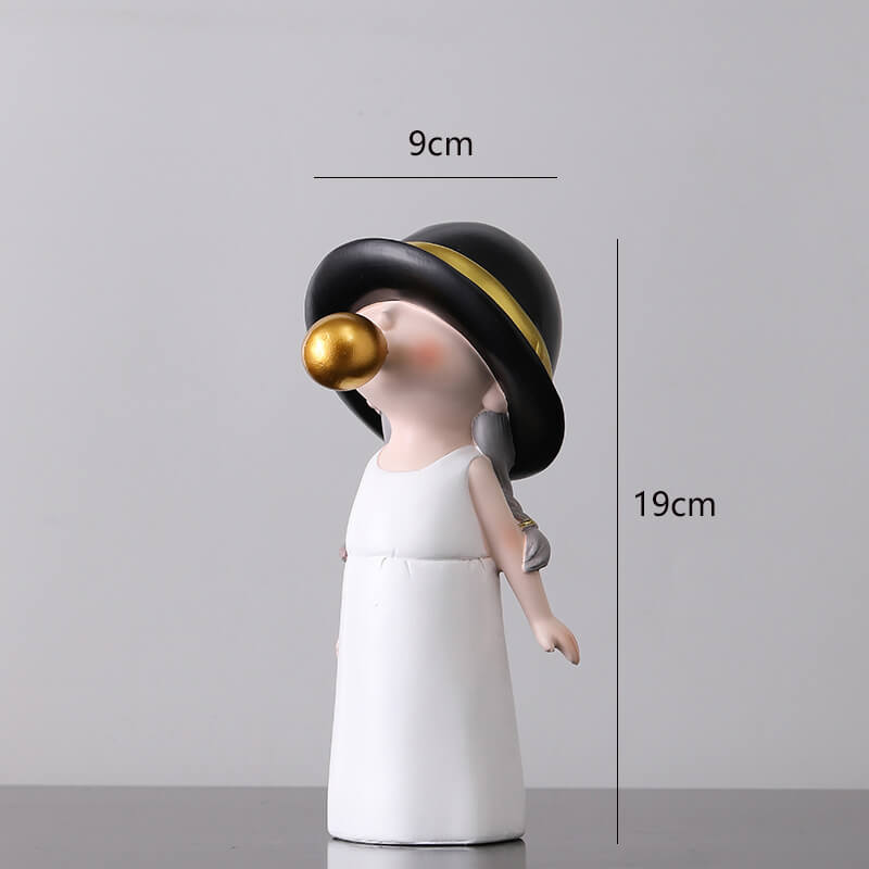 Lighteme Seifenblasen blasendes Mädchen, Harzornament