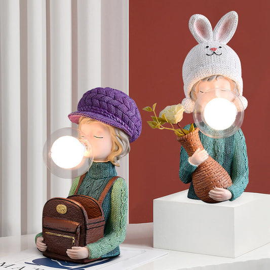 Lampe de bureau Lighteme Rabbit Ear Bubble Girl