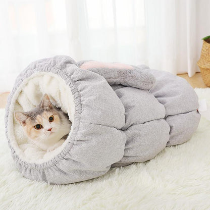 Lighteme Bunny Samtkatzen-Spiel- und Schlafröhre Warmer Tunnel