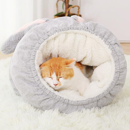 Lighteme Bunny Samtkatzen-Spiel- und Schlafröhre Warmer Tunnel