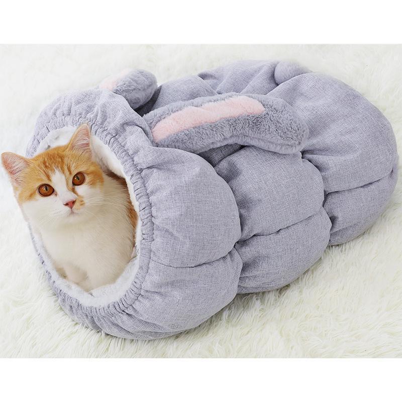 Lighteme Bunny Samtkatzen-Spiel- und Schlafröhre Warmer Tunnel