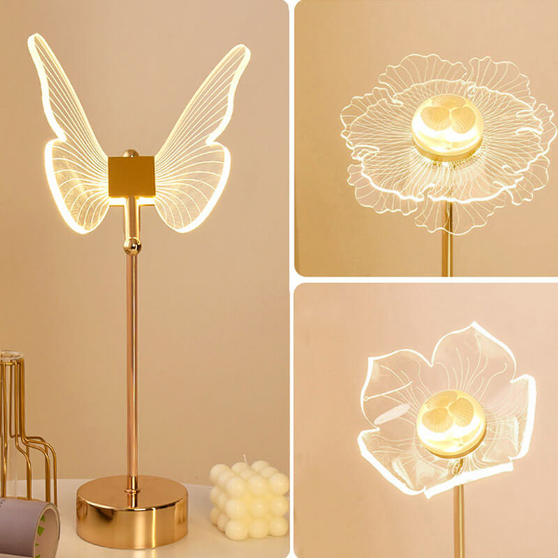 Lampe de table Lighteme Butterfly Flower