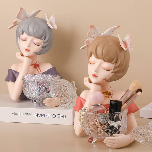 Lighteme Schmetterlingsmädchen-Schreibtisch-Aufbewahrungsdekoration