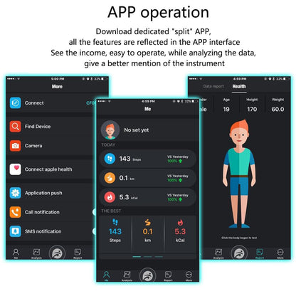 Bracelet de fitness intelligent étanche Lighteme