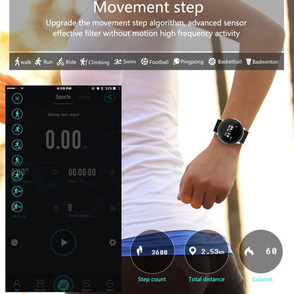 Bracelet de fitness intelligent étanche Lighteme
