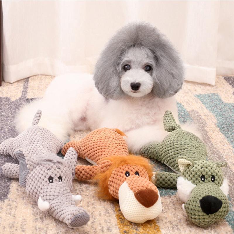 Lighteme Cartoon Tiergeräusche Spielzeug Hundekauspielzeug (3 Typen)