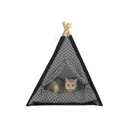 Tipi Lighteme pour chat avec support en bois