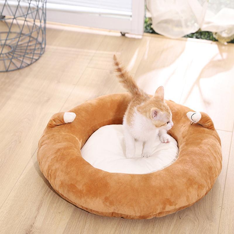 Coussin épais et doux Lighteme Cat, motif dessin animé mignon