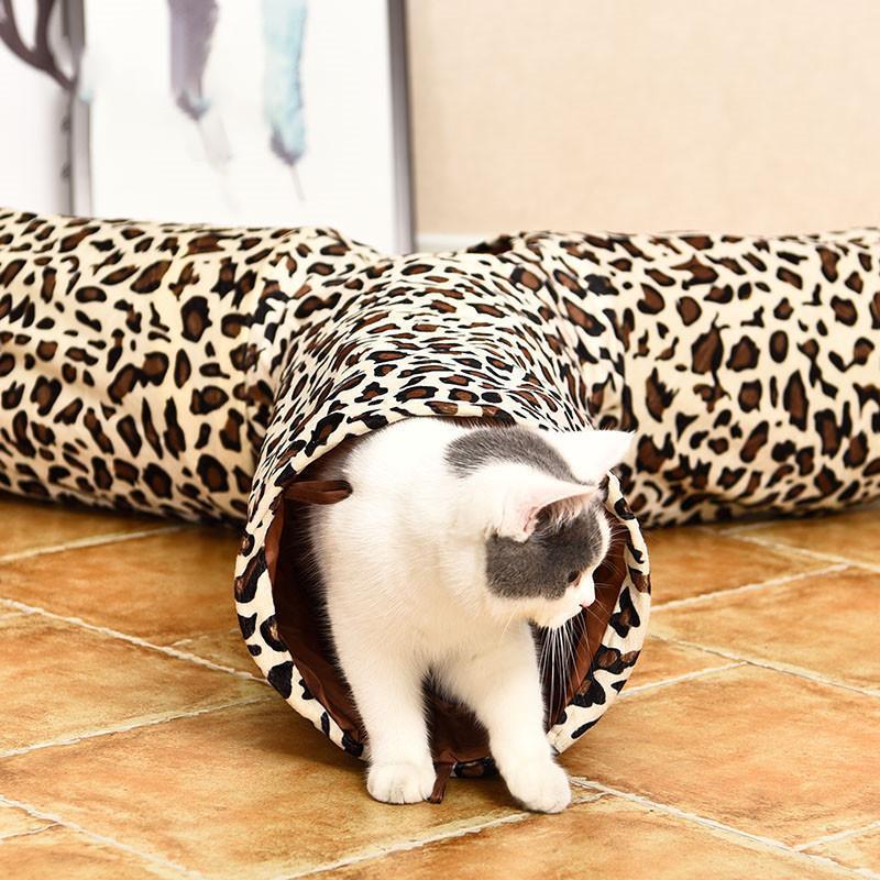 Lighteme Katzentunnel mit Leopardenmuster, knisternd, 3-in-1-Spielzeug