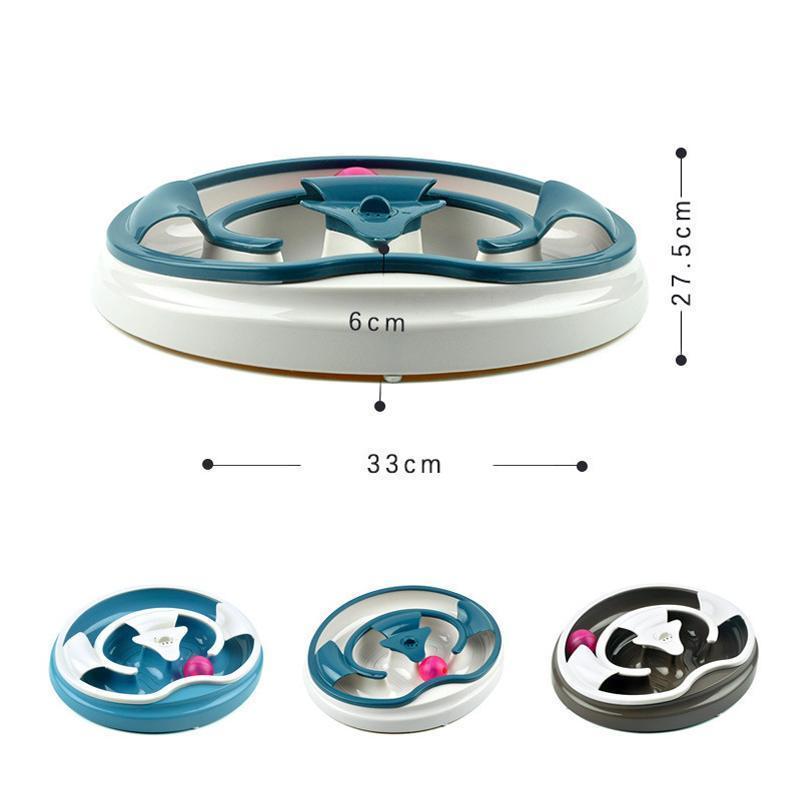 Lighteme Katzen-Drehteller-Spielzeug mit akustooptischem Ball (3 Farben)