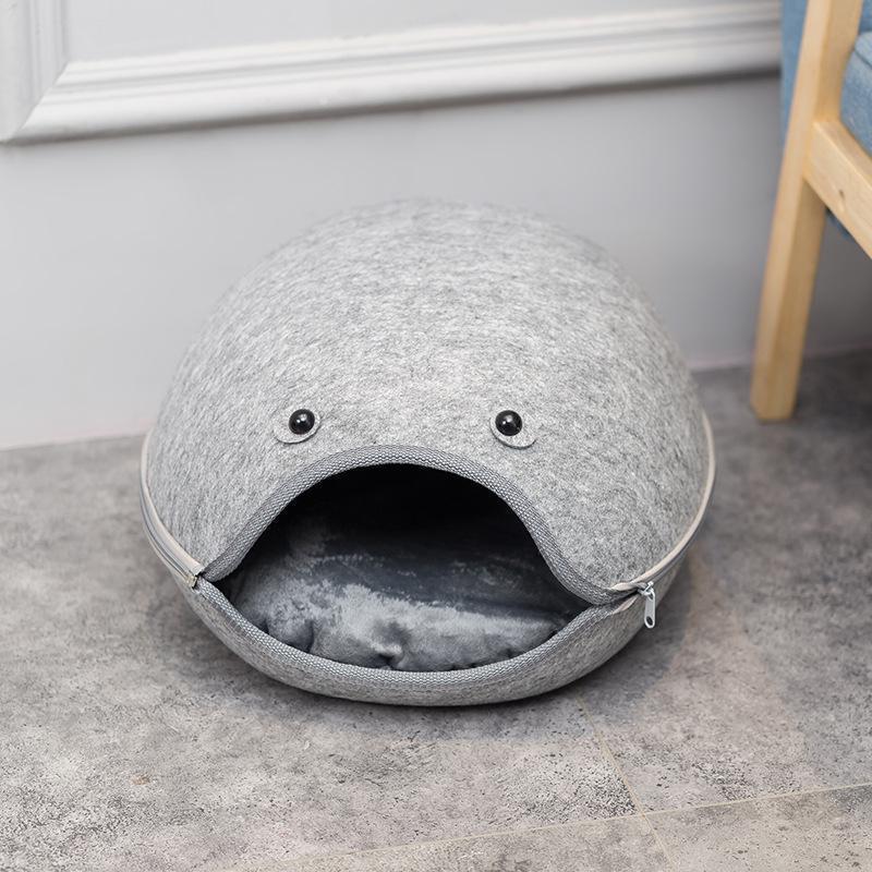 Lighteme Welsförmiges Hunde- und Katzen-Filzbett (2 Farben)