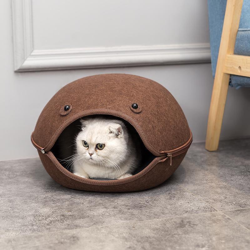 Lighteme Welsförmiges Hunde- und Katzen-Filzbett (2 Farben)