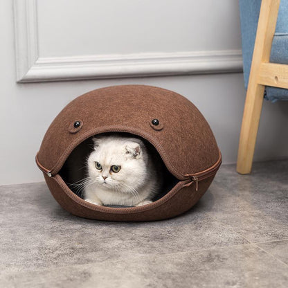 Lighteme Welsförmiges Hunde- und Katzen-Filzbett (2 Farben)