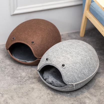 Lighteme Welsförmiges Hunde- und Katzen-Filzbett (2 Farben)