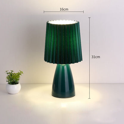 Lighteme Ceramic Pleated Table Lamp