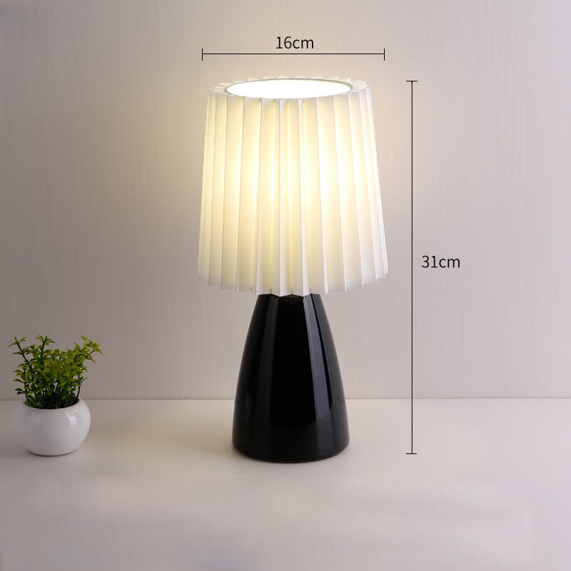 Lighteme Ceramic Pleated Table Lamp