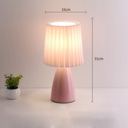 Lighteme Ceramic Pleated Table Lamp