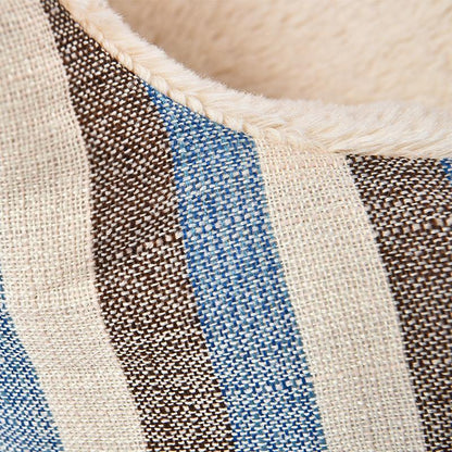 Kennelure Lighteme Chenille Home en coton et lin rayé