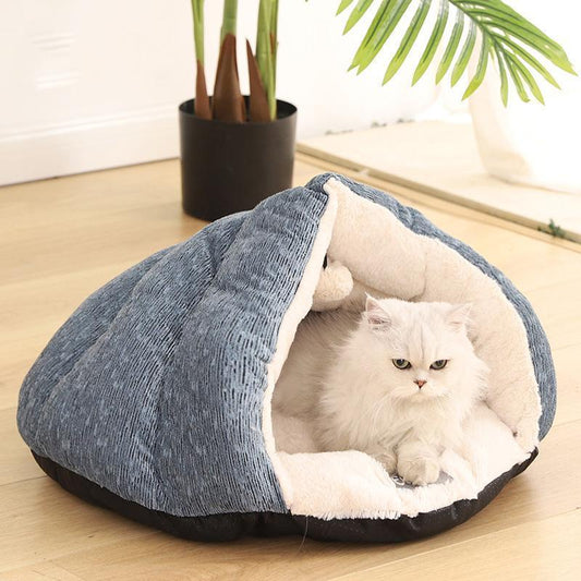 Lighteme Dreieckiges Katzenbett aus Chenille-PV-Fleece (2 Größen)