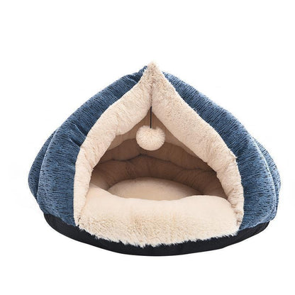 Lit pour chat Lighteme en polaire chenille triangulaire PV (2 tailles)