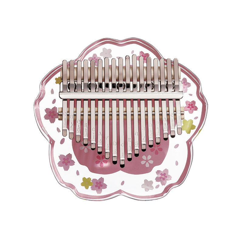 Lighteme Cherry Blossoms Acrylic 17/21 Key Flat Board Kalimba Thumb Piano For Children, Single Board C Tone Kalimba Instrument