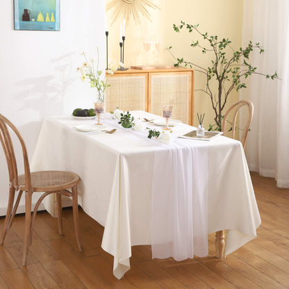 Lighteme Chiffon Solid Color Table Runner