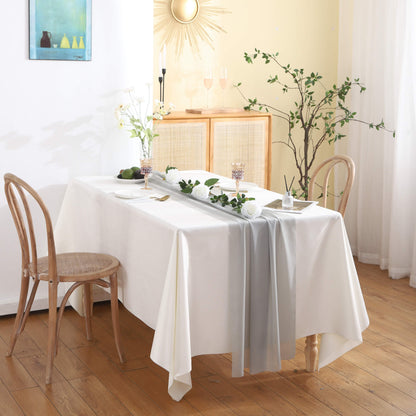 Lighteme Chiffon Solid Color Table Runner