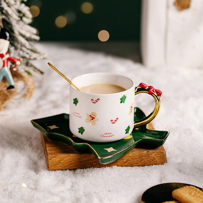 Tasses et soucoupes en céramique de Noël Lighteme