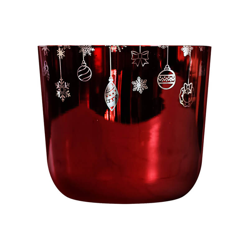 Lighteme Christmas Red Crystal Sound Bowls 5 -9 Inch Quartz 7 Chakra Singing Bowls Meditation Healing Relaxation Cleansing