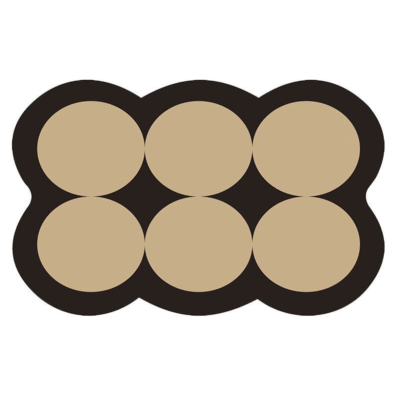 Lighteme Circle Color Matching Diatom Mud Bath Mat