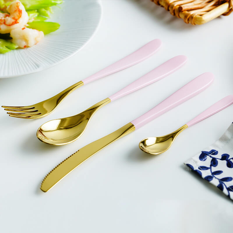 Ensemble de 4 couverts Lighteme Classic Simple en acier inoxydable