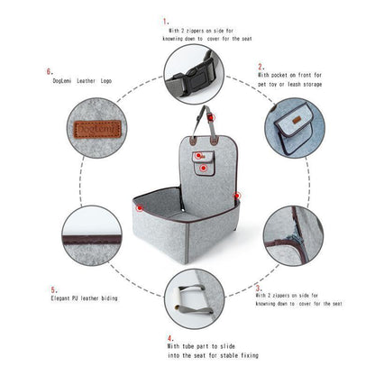 Lighteme Co-pilot Pet Car Booster Seat Pad (2 colors)