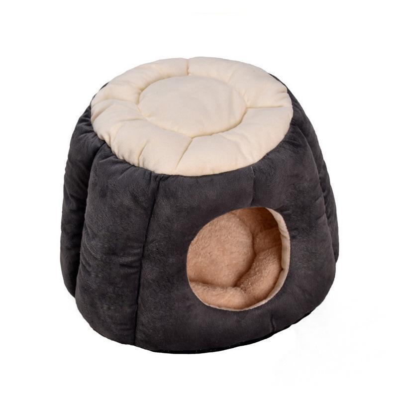 Maison pour chat pliable en forme de souche Lighteme (2 couleurs)