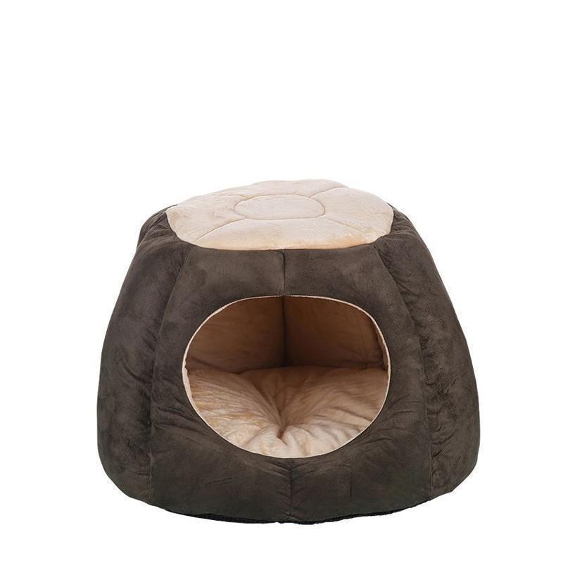 Maison pour chat pliable en forme de souche Lighteme (2 couleurs)