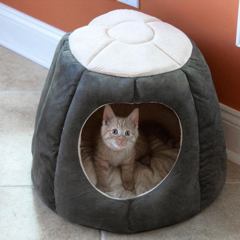 Maison pour chat pliable en forme de souche Lighteme (2 couleurs)