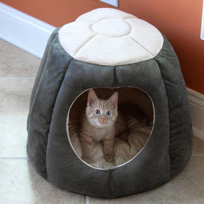 Maison pour chat pliable en forme de souche Lighteme (2 couleurs)