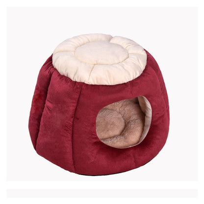 Maison pour chat pliable en forme de souche Lighteme (2 couleurs)